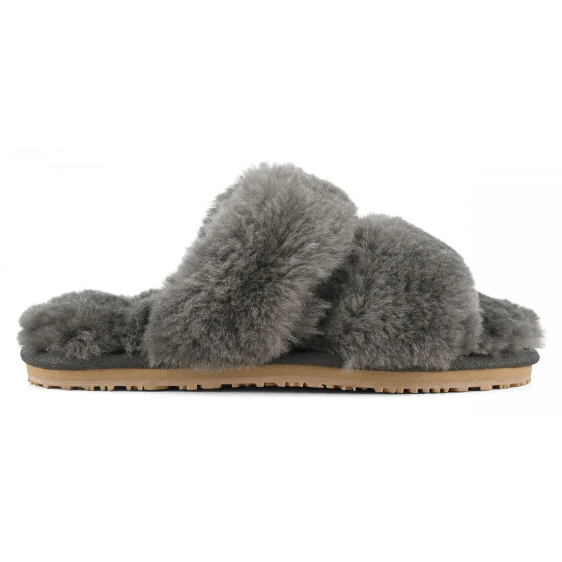 2 Stripes Sheepskin Fur Slipper