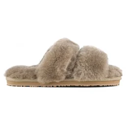 2 Stripes Sheepskin Fur Slipper
