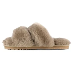 2 Stripes Sheepskin Fur Slipper