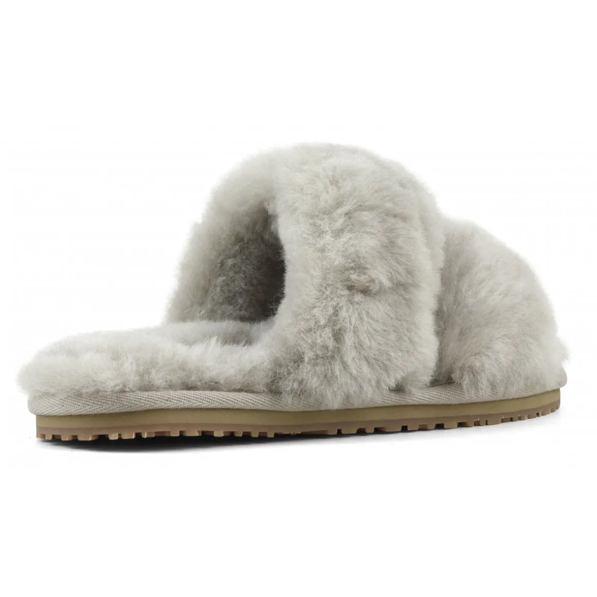 2 Stripes Sheepskin Fur Slipper