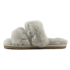 2 Stripes Sheepskin Fur Slipper