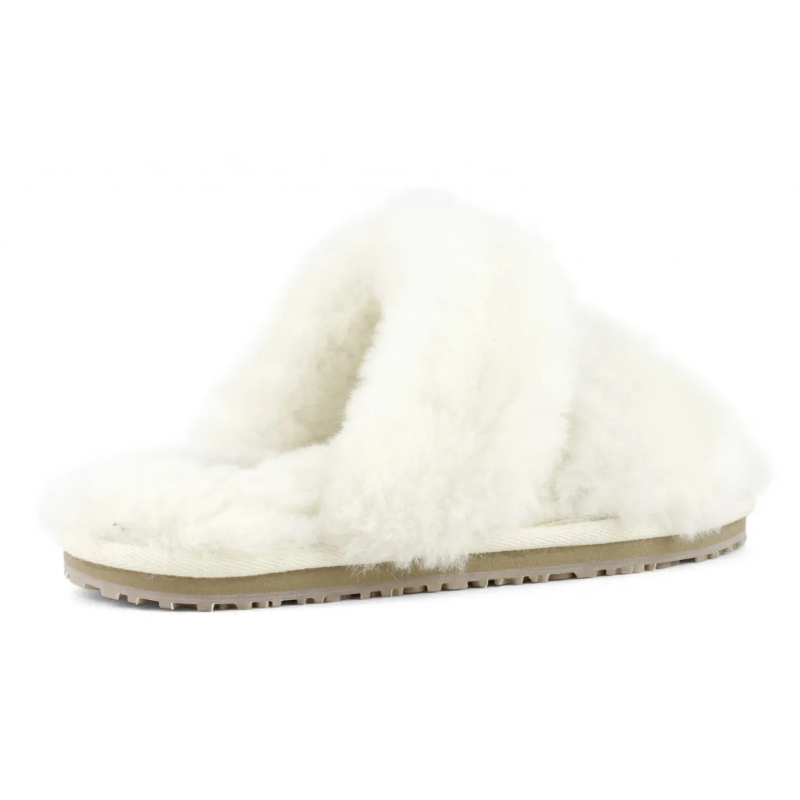2 Stripes Sheepskin Fur Slipper