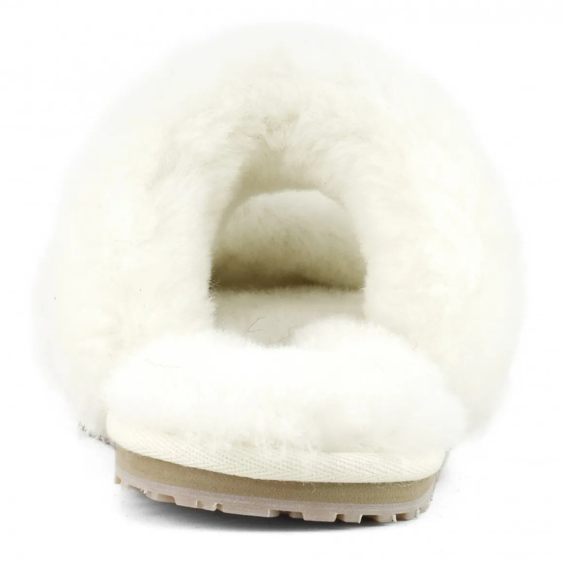 2 Stripes Sheepskin Fur Slipper