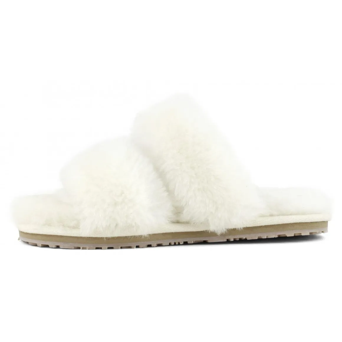 2 Stripes Sheepskin Fur Slipper