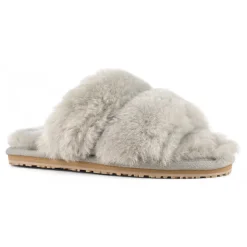 2 Stripes Sheepskin Fur Slipper