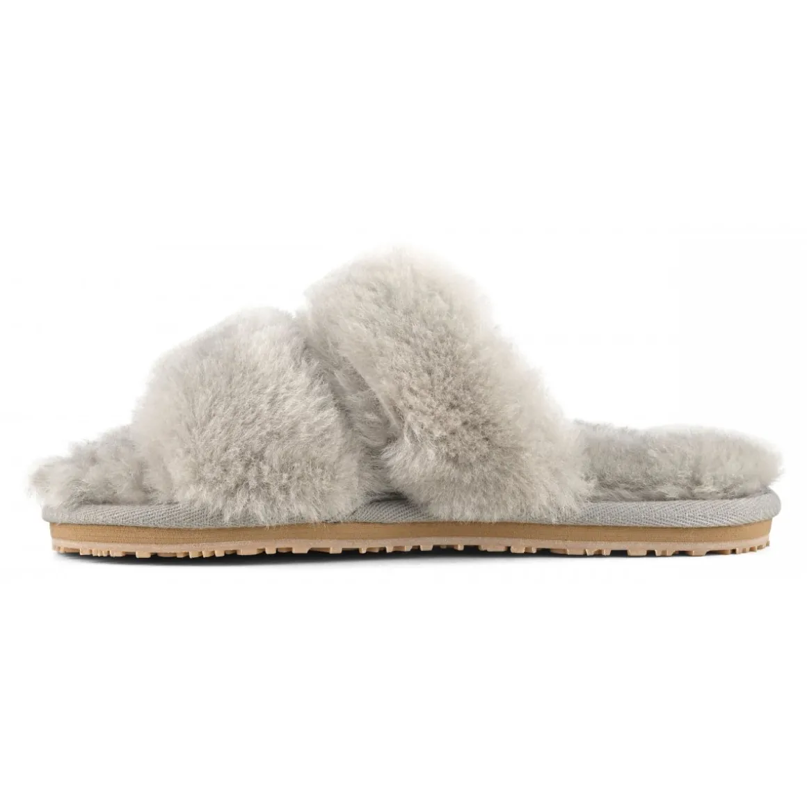 2 Stripes Sheepskin Fur Slipper