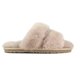 2 Stripes Sheepskin Fur Slipper
