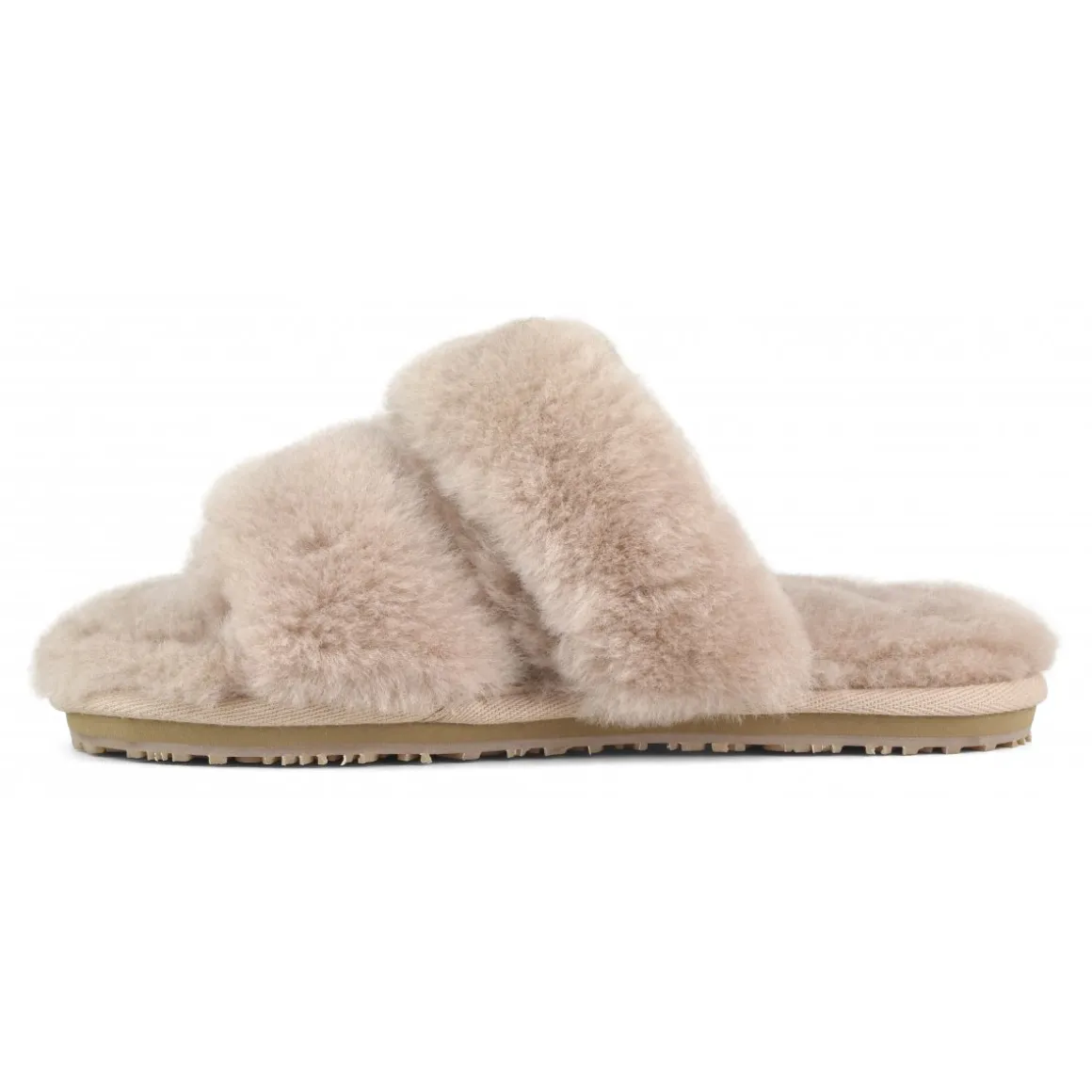 2 Stripes Sheepskin Fur Slipper