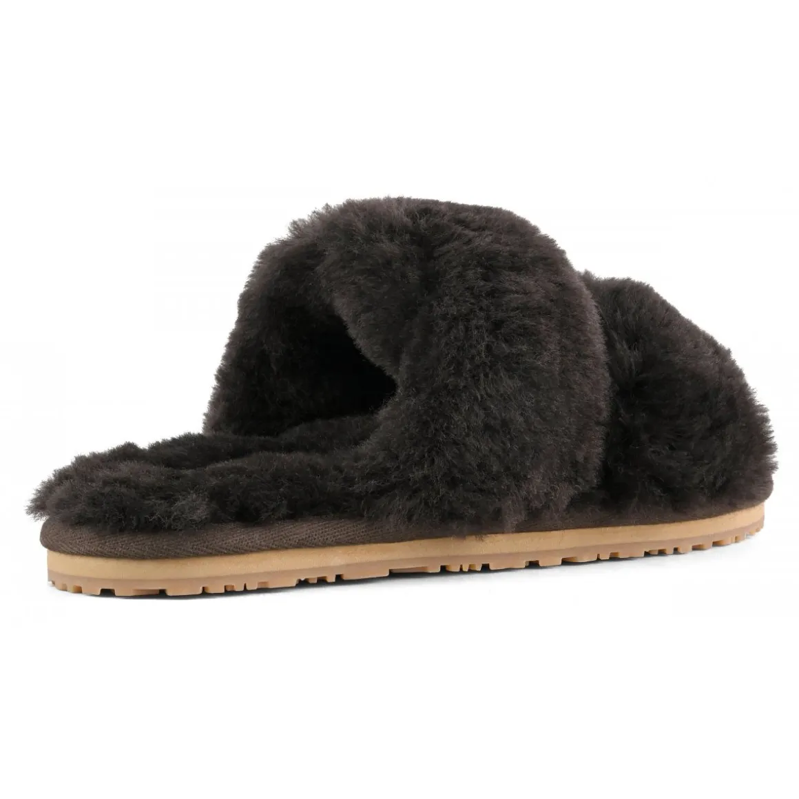 2 Stripes Sheepskin Fur Slipper