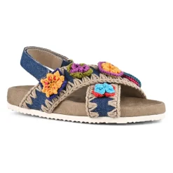 Bio Sandal Kid Crochet Flowers