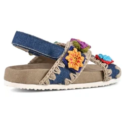 Bio Sandal Kid Crochet Flowers