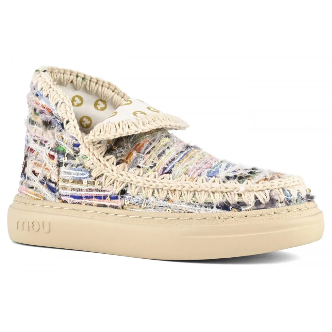 Bold Sneaker Fabric With Sequins