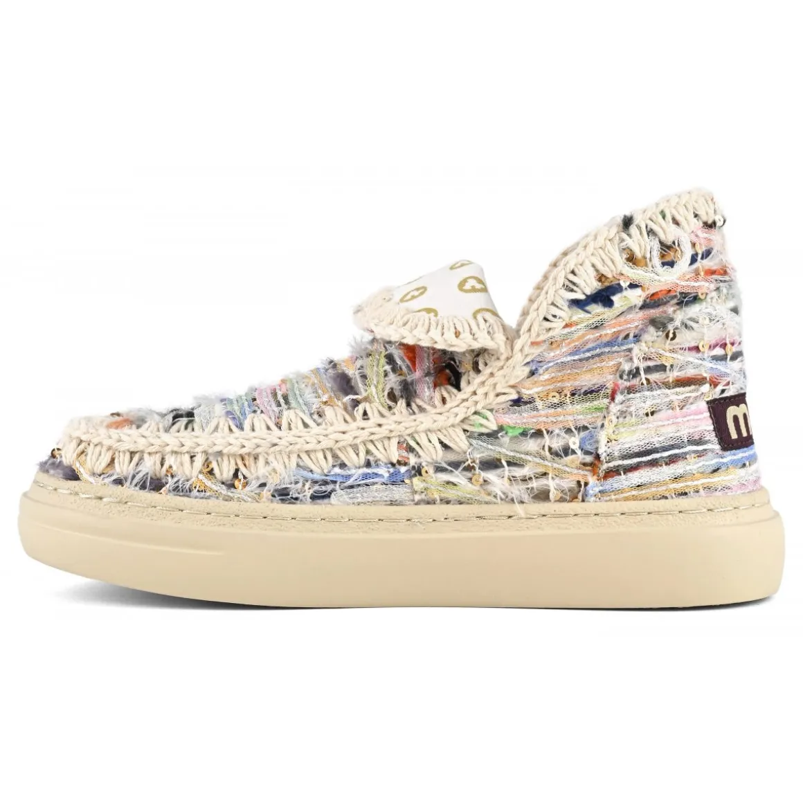 Bold Sneaker Fabric With Sequins