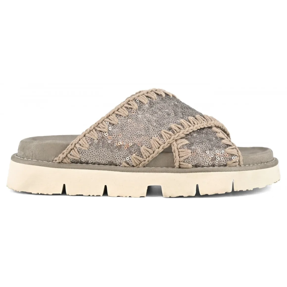 Criss-cross Bio Sandal Plain Microsequins