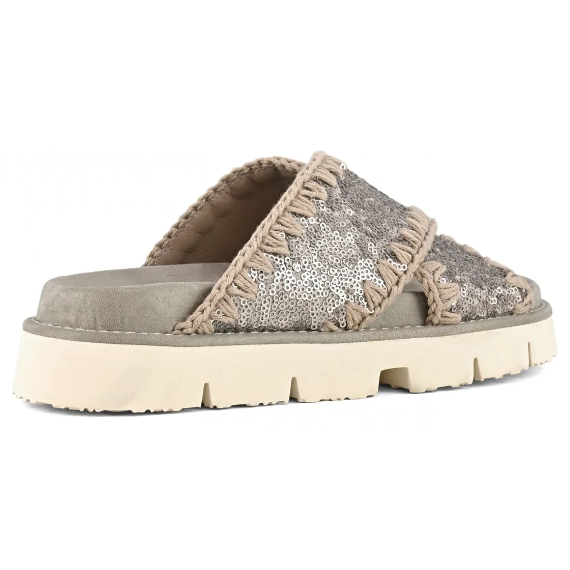 Criss-cross Bio Sandal Plain Microsequins