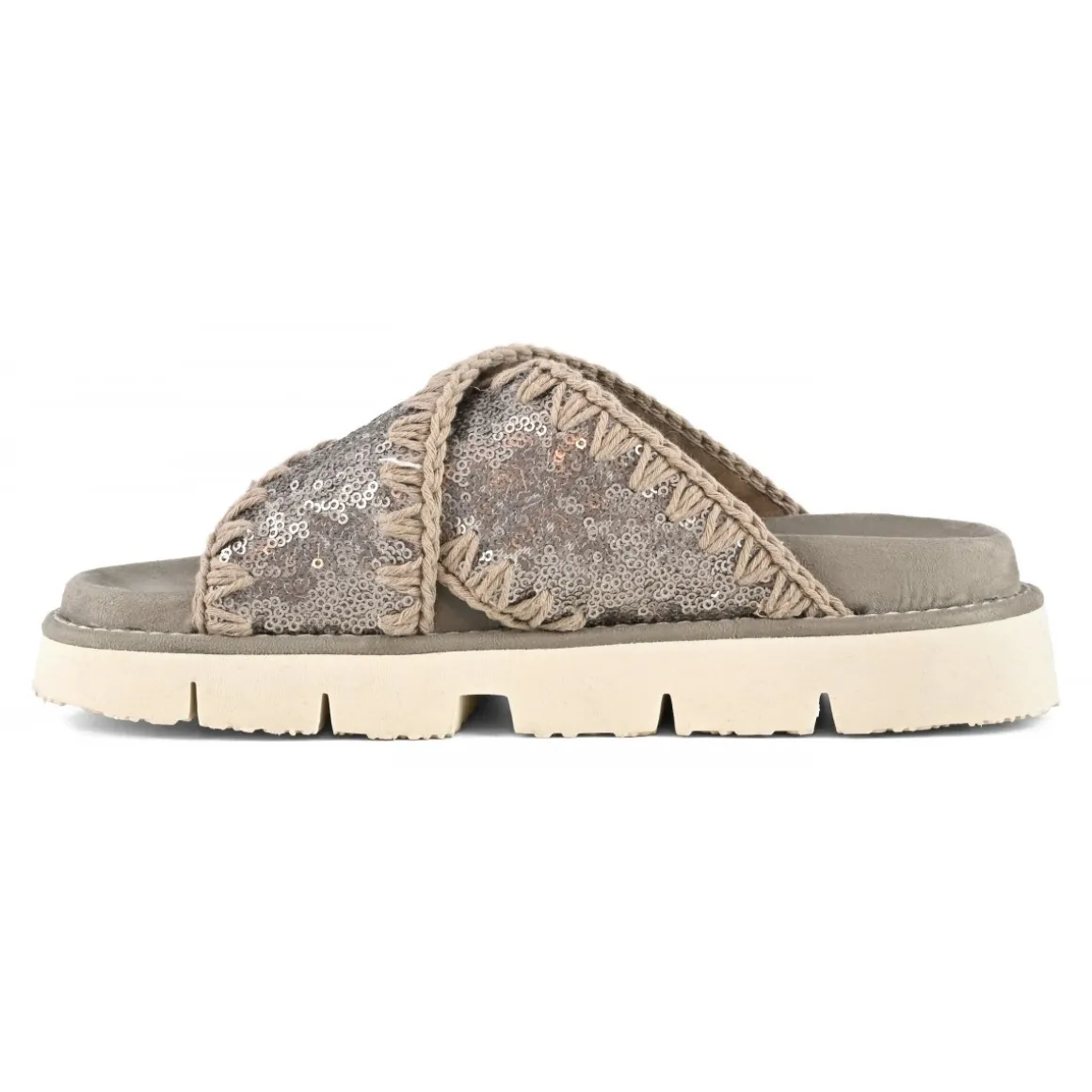 Criss-cross Bio Sandal Plain Microsequins