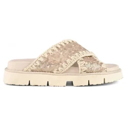 Criss-cross Bio Sandal Plain Microsequins