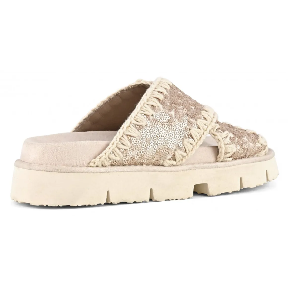 Criss-cross Bio Sandal Plain Microsequins