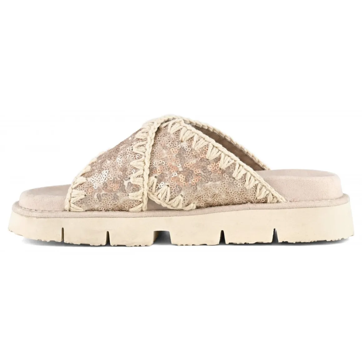 Criss-cross Bio Sandal Plain Microsequins