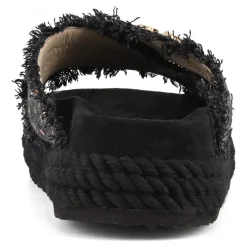 Criss-cross Rope Sandal Metallic Denim