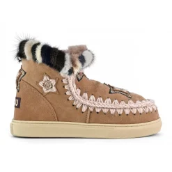 Eskimo Sneaker Star Patches & Mink Fur Trim