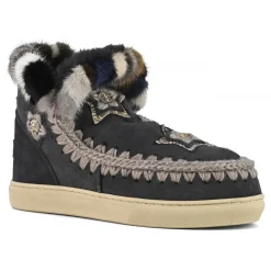 Eskimo Sneaker Star Patches & Mink Fur Trim