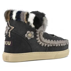 Eskimo Sneaker Star Patches & Mink Fur Trim