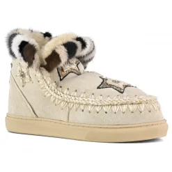 Eskimo Sneaker Star Patches & Mink Fur Trim