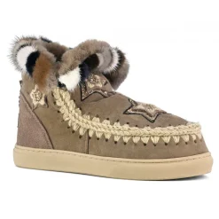 Eskimo Sneaker Star Patches & Mink Fur Trim