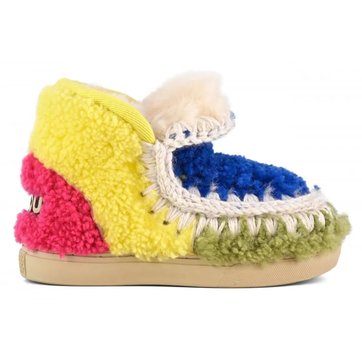 Kids Sneaker Curly Sheepskin Patchwork