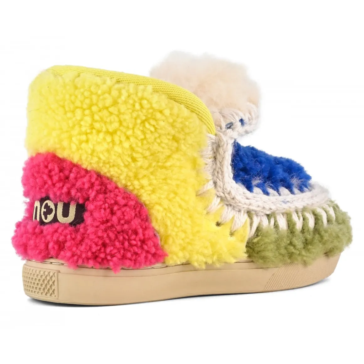 Kids Sneaker Curly Sheepskin Patchwork