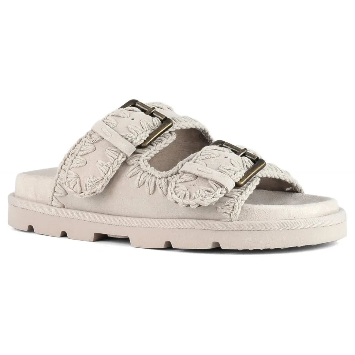 Low Bio Sandal Two Buckles Monochrome