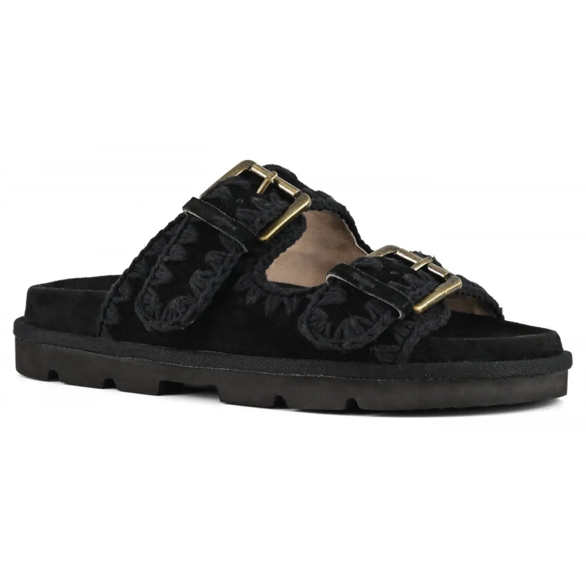 Low Bio Sandal Two Buckles Monochrome