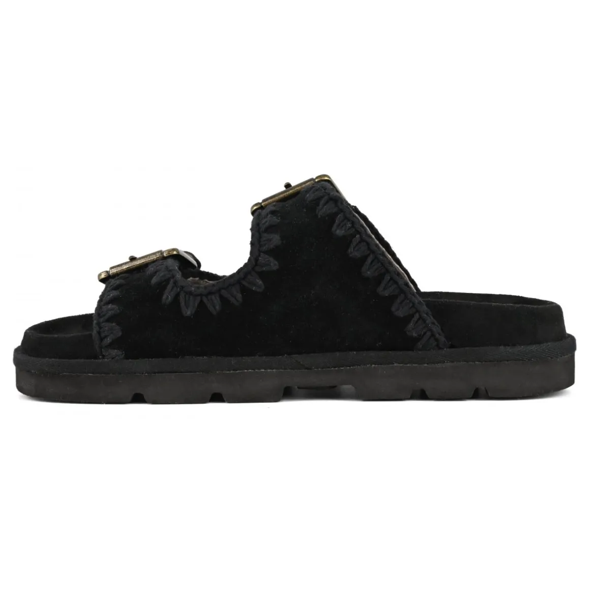 Low Bio Sandal Two Buckles Monochrome