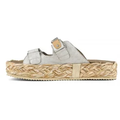 Raffia Braid Sandal Leather Upper