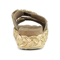 Raffia Braid Sandal Leather Upper