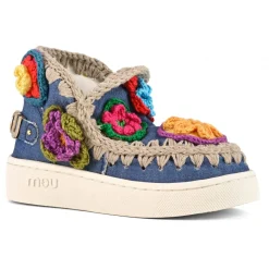 Summer Eskimo Sneaker Kid Crochet Flowers